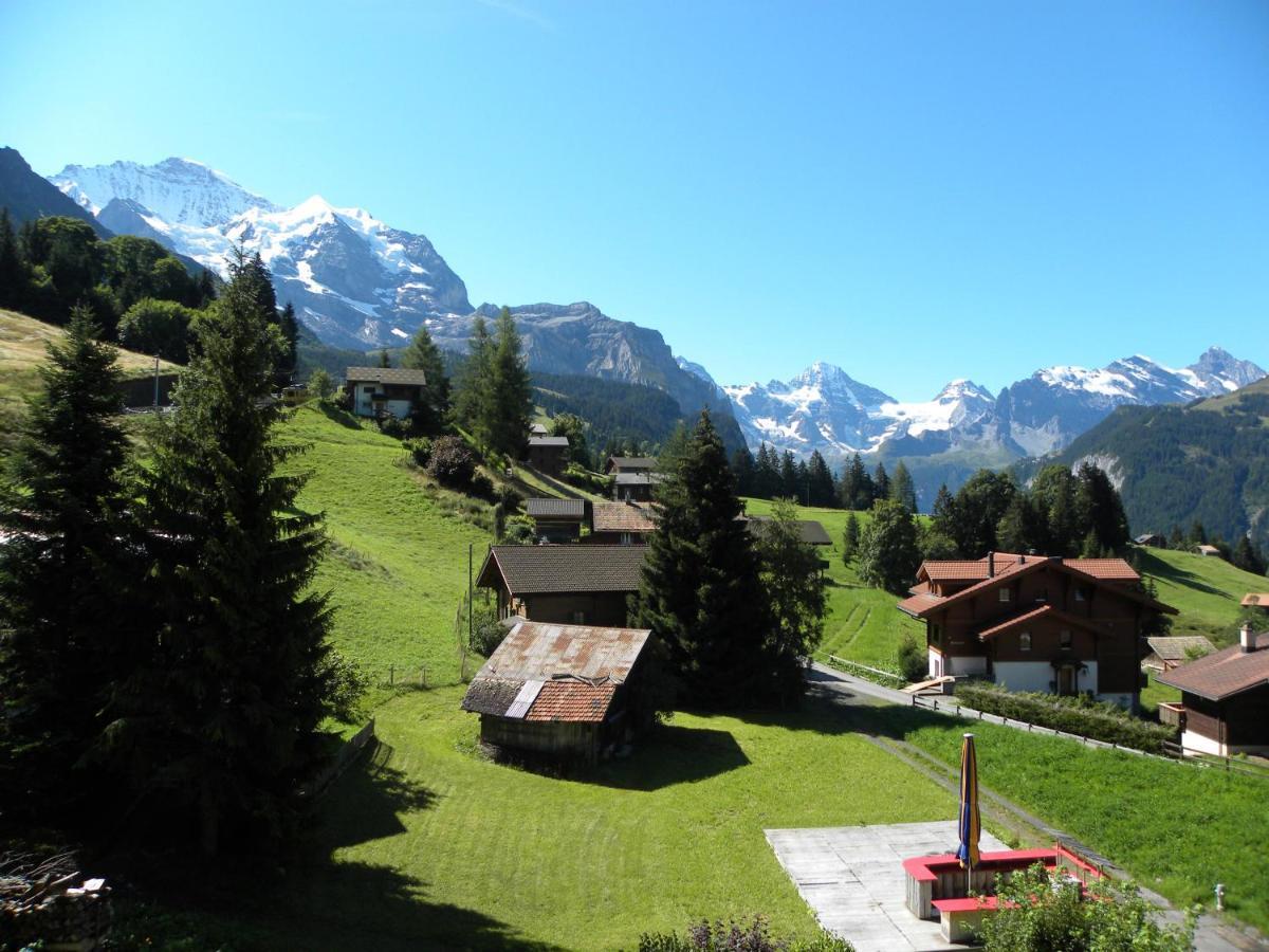 Apartment With Great View At Residence Brunner Wengen Bagian luar foto