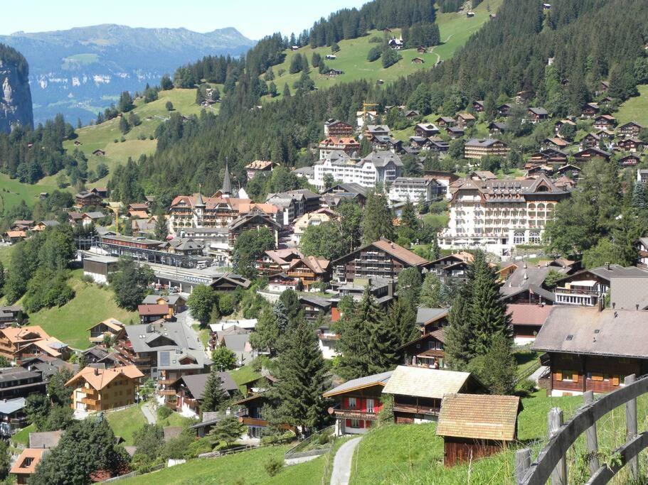 Apartment With Great View At Residence Brunner Wengen Bagian luar foto